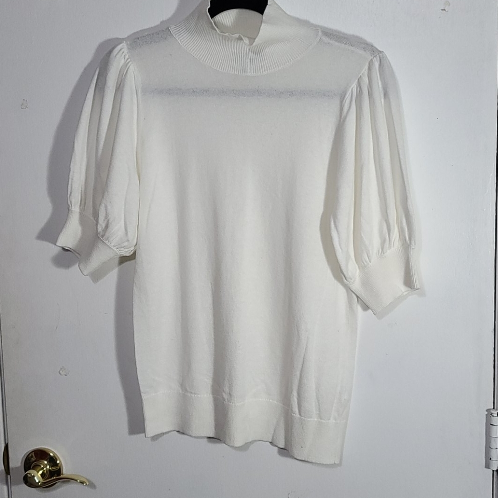 Halogen puff sleeve sweater